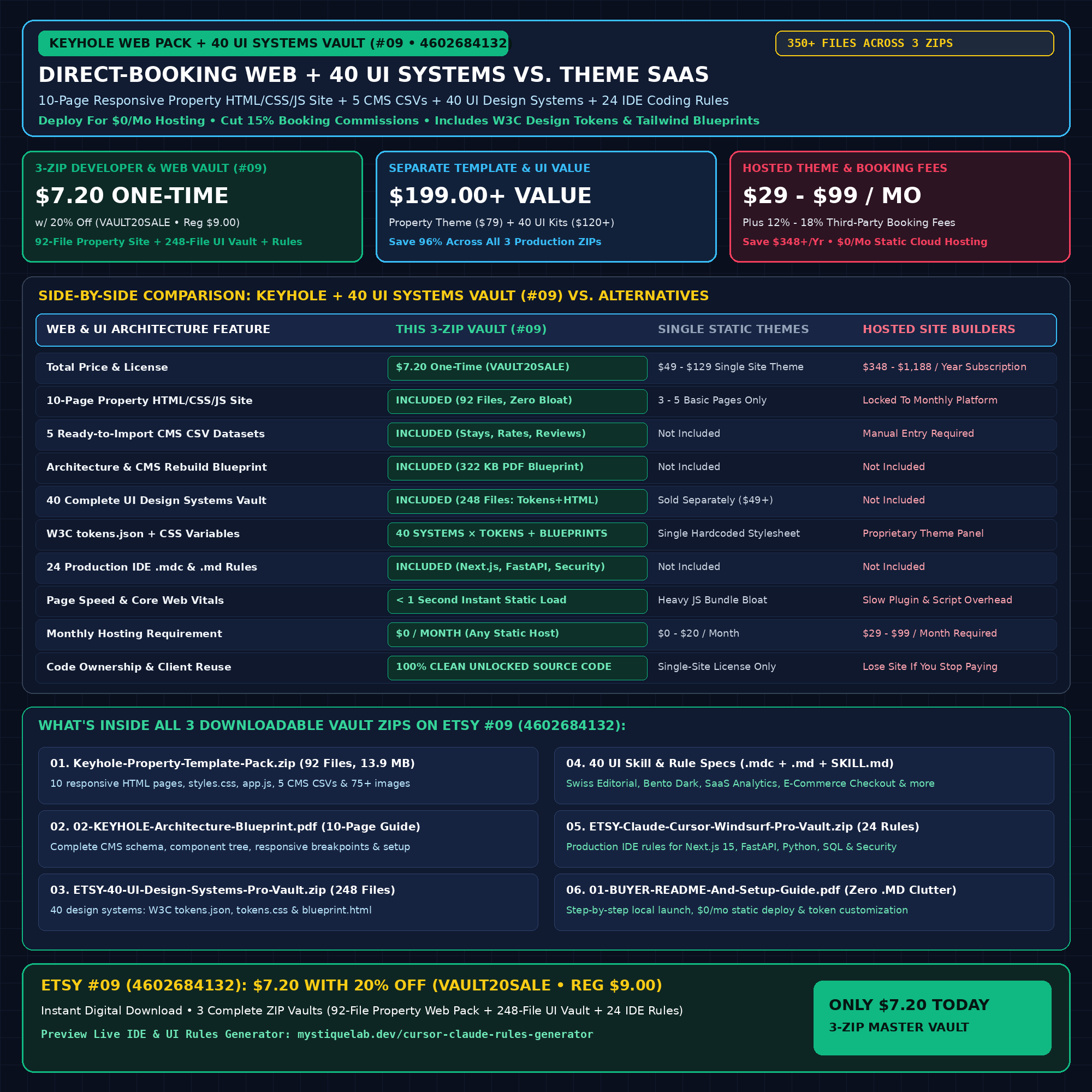 Etsy #09 Keyhole Web Pack and 40 UI Design Systems Pro Vault